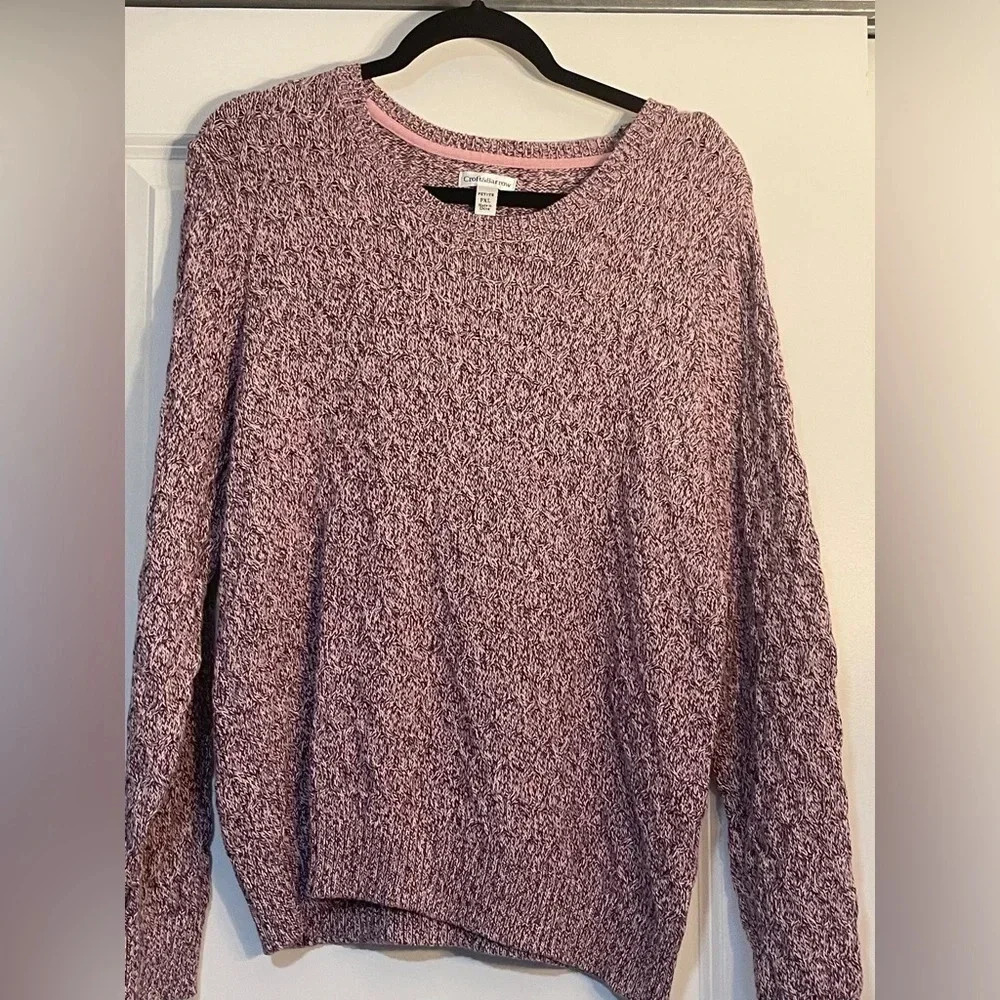 Croft & Barrow woven‎ Sweater PXL Pink Red Purple - I think more redish pink